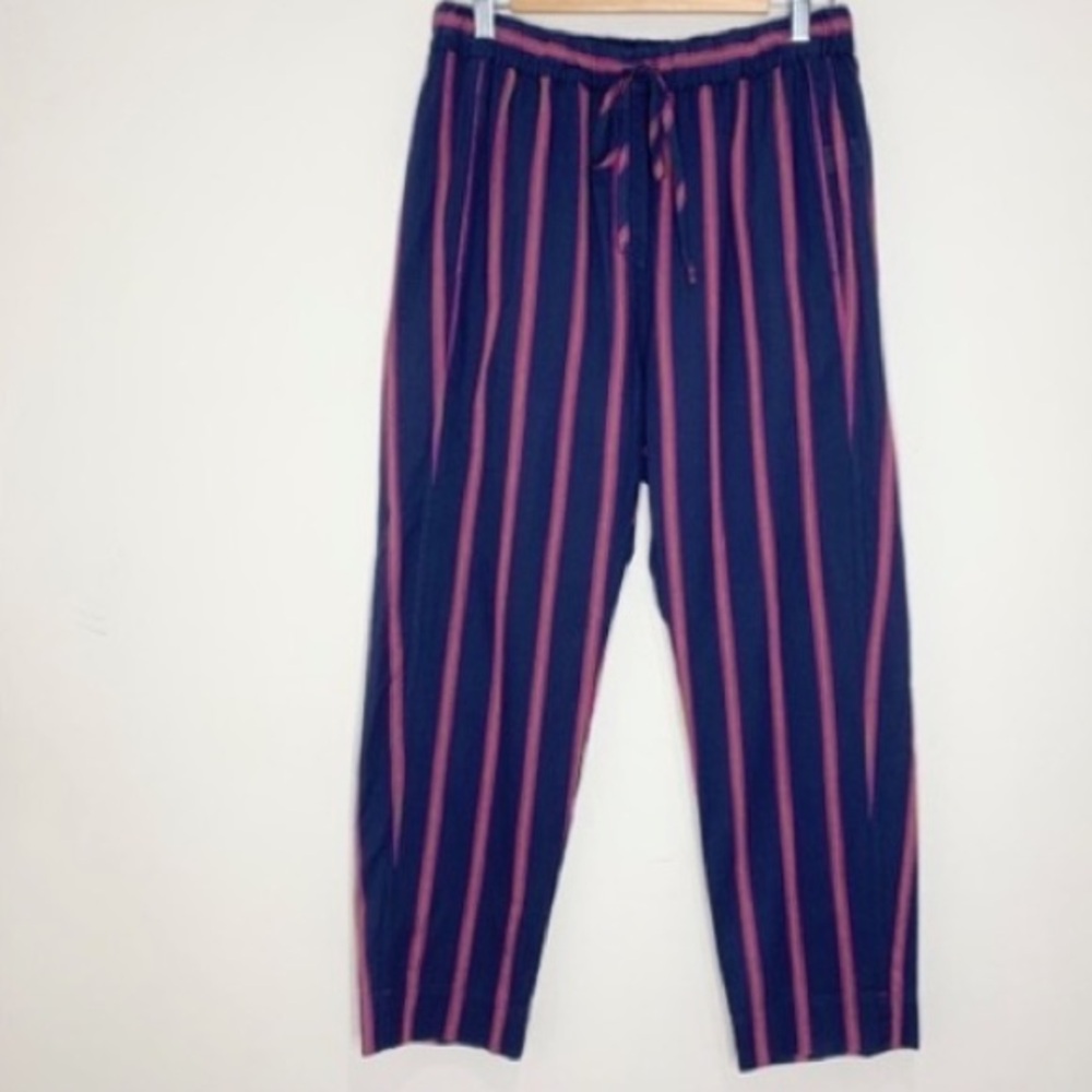 Xirena Navy and Purple Striped Pants